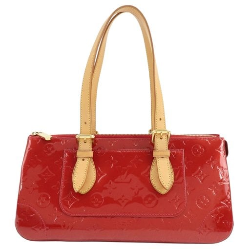 Rosewood patent leather handbag