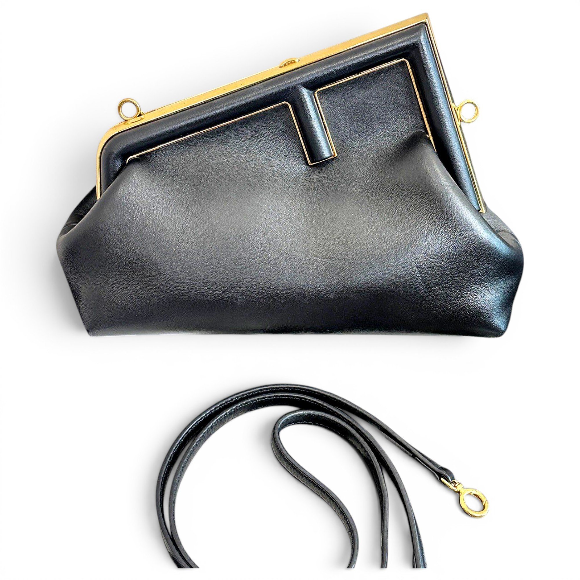 First leather handbag