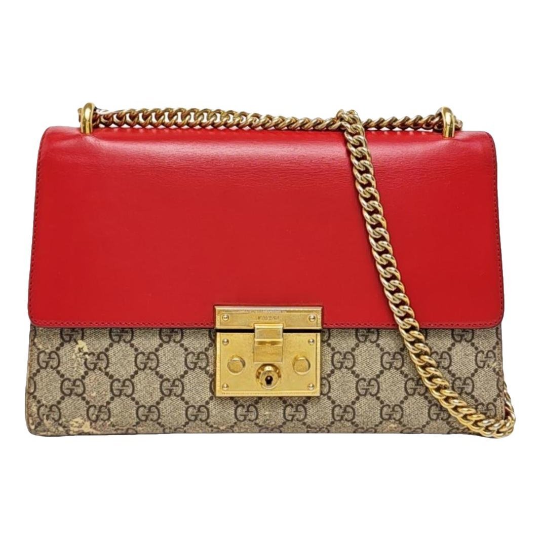 Padlock leather crossbody bag
