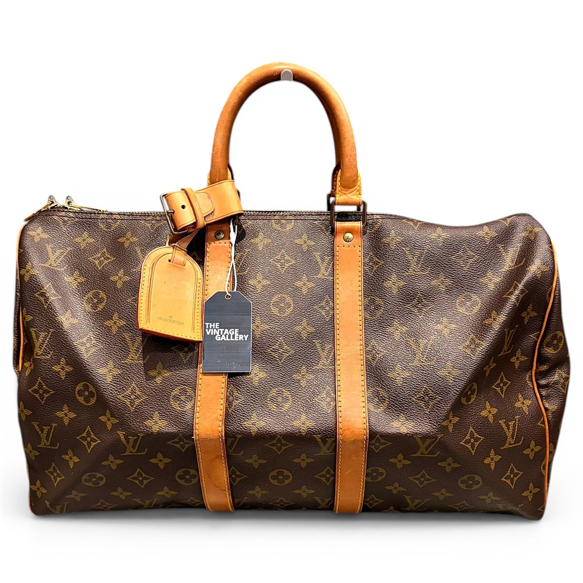 Keepall leather travel bag
