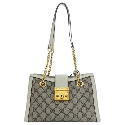 Padlock leather handbag