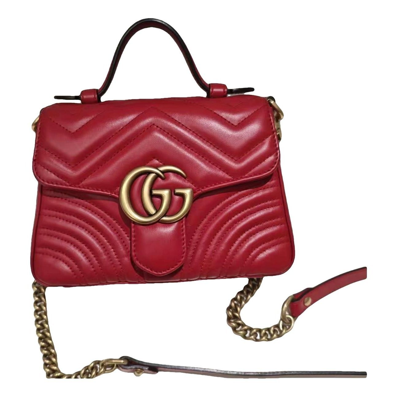 GG Marmont Flap leather handbag