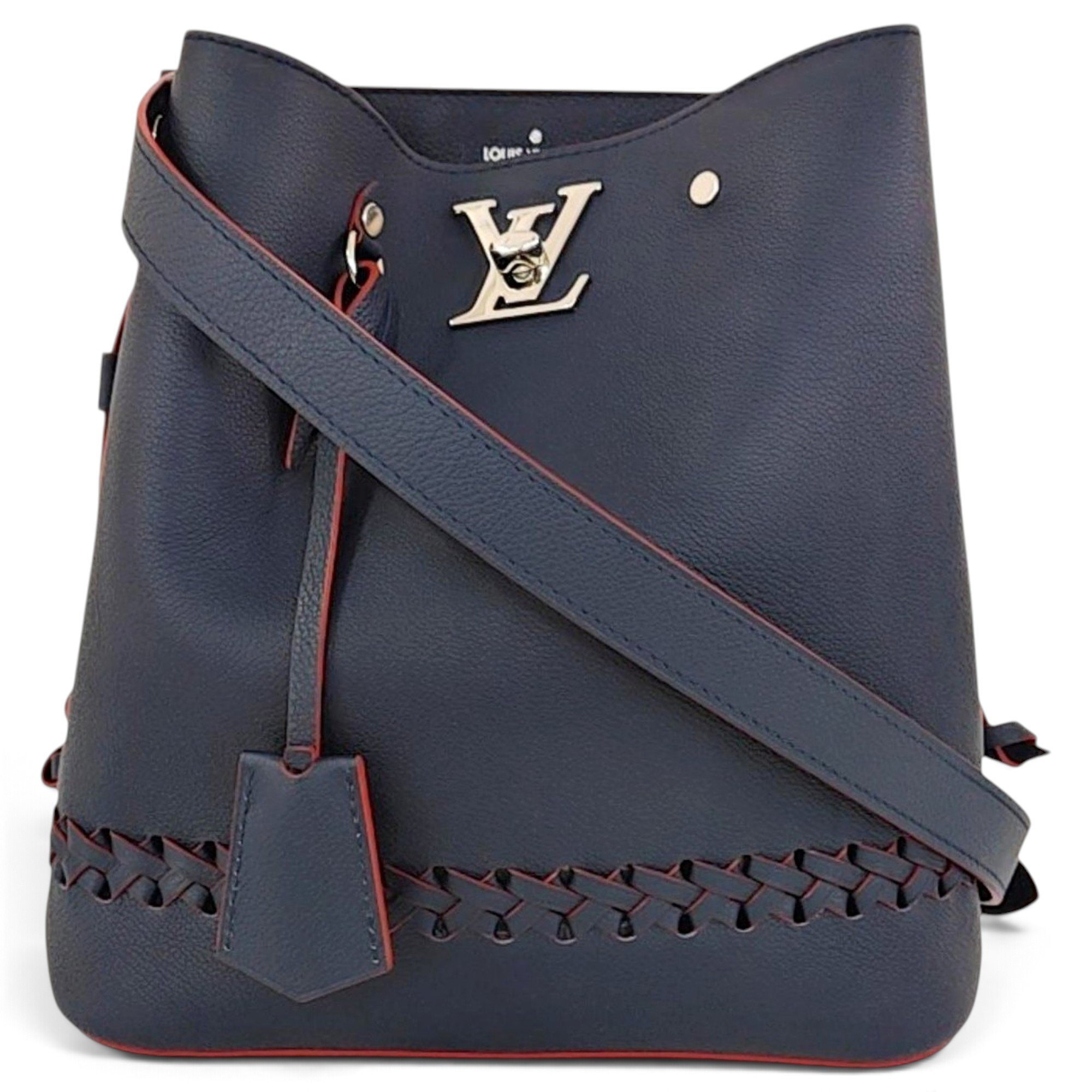 Lockme Bucket leather handbag