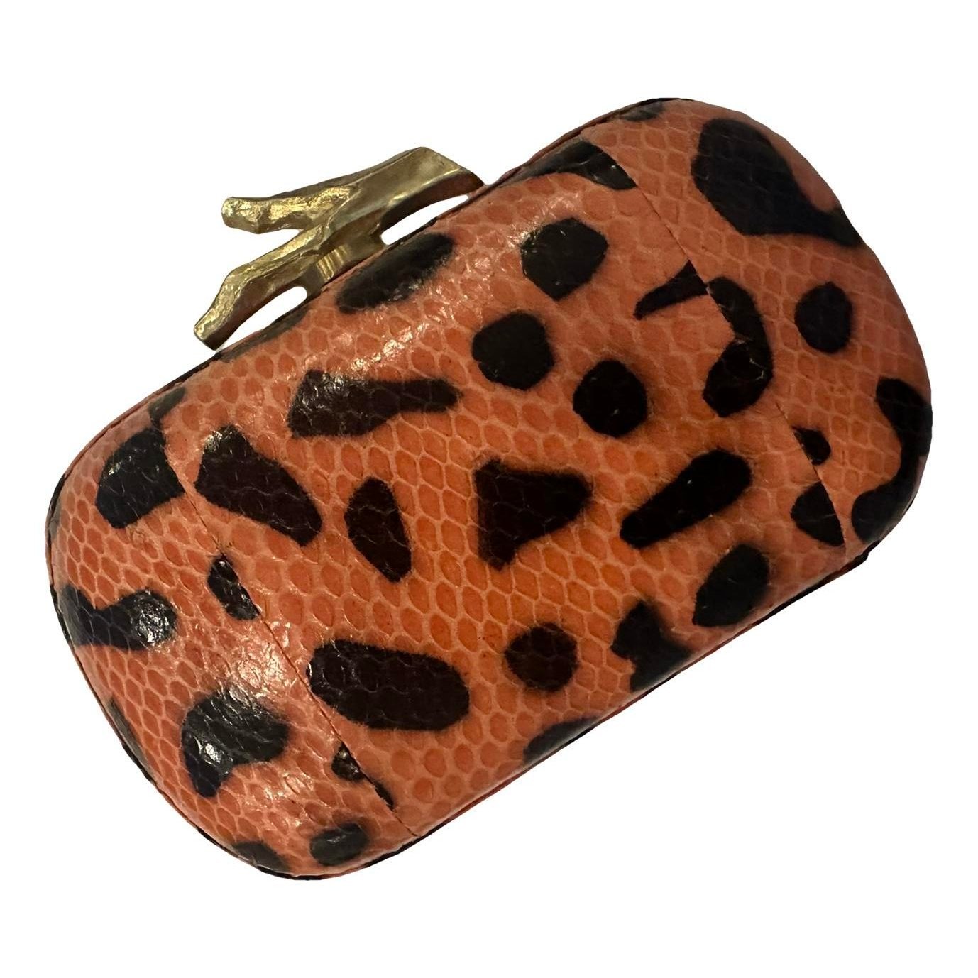 Leather clutch bag