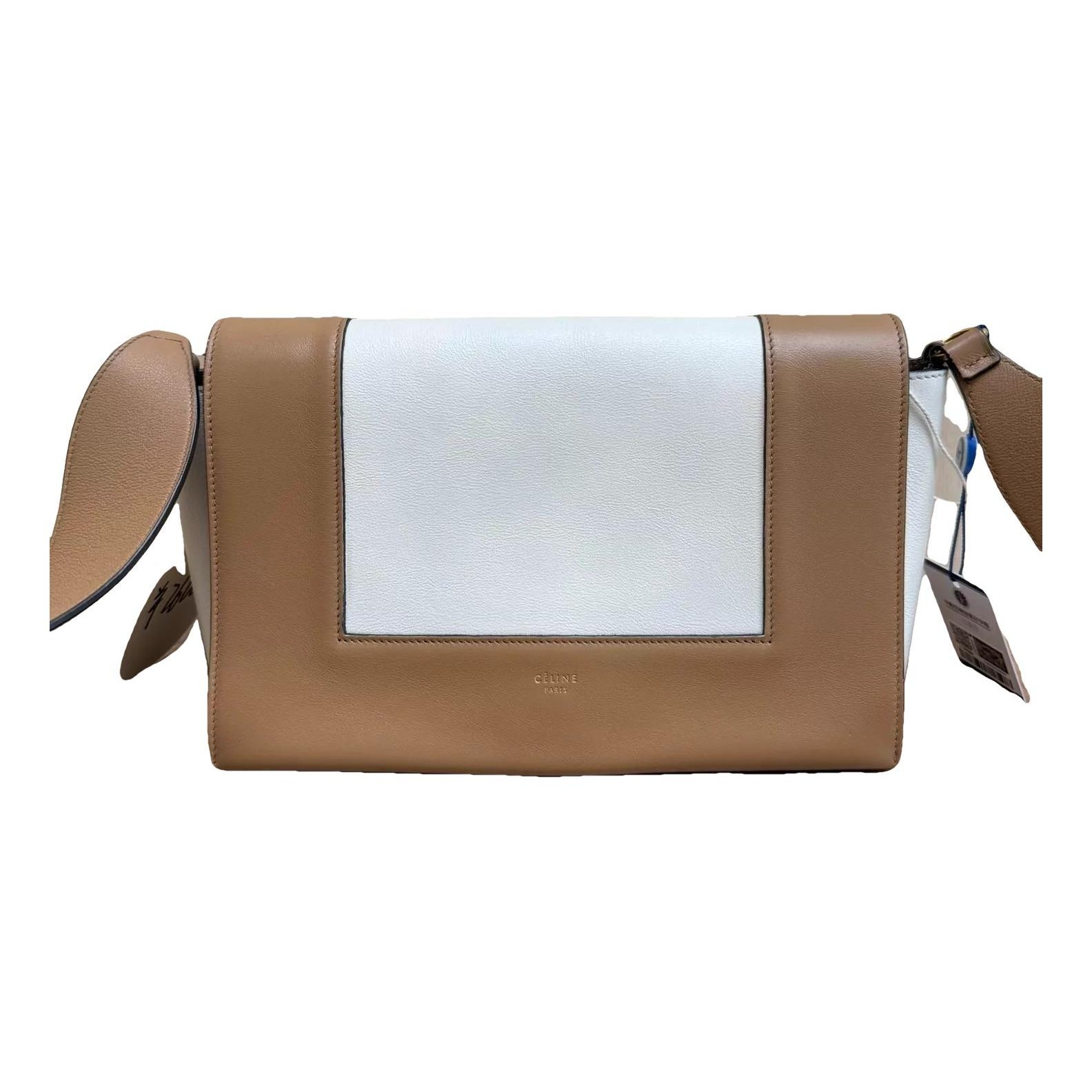 Frame leather handbag