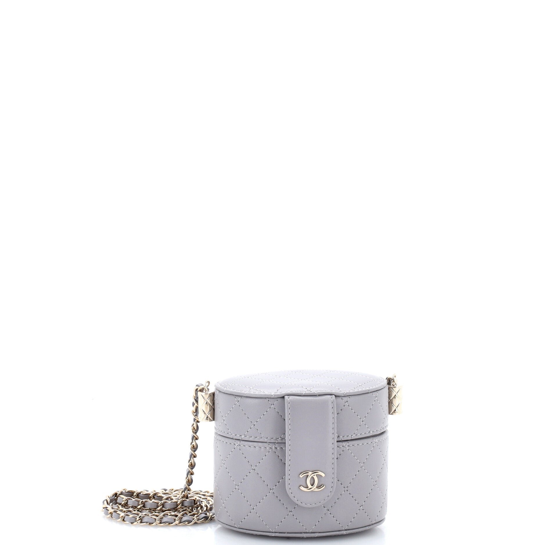 CC Allure Vanity Case with Chain Quilted Lambskin Mini