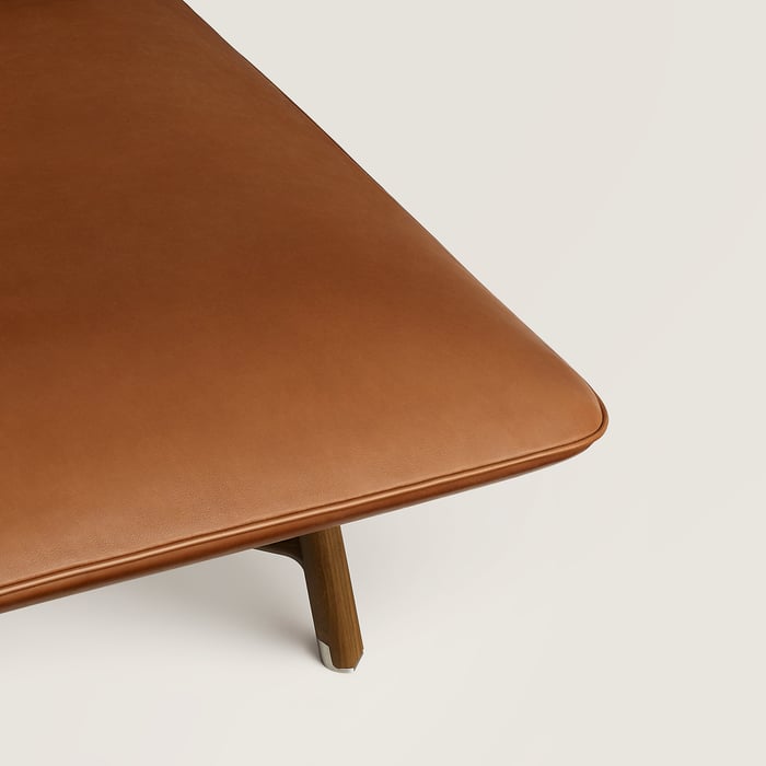 Fauve Les Necessaires d'Hermès "Carre d'Assise" Low Stool, Medium Model