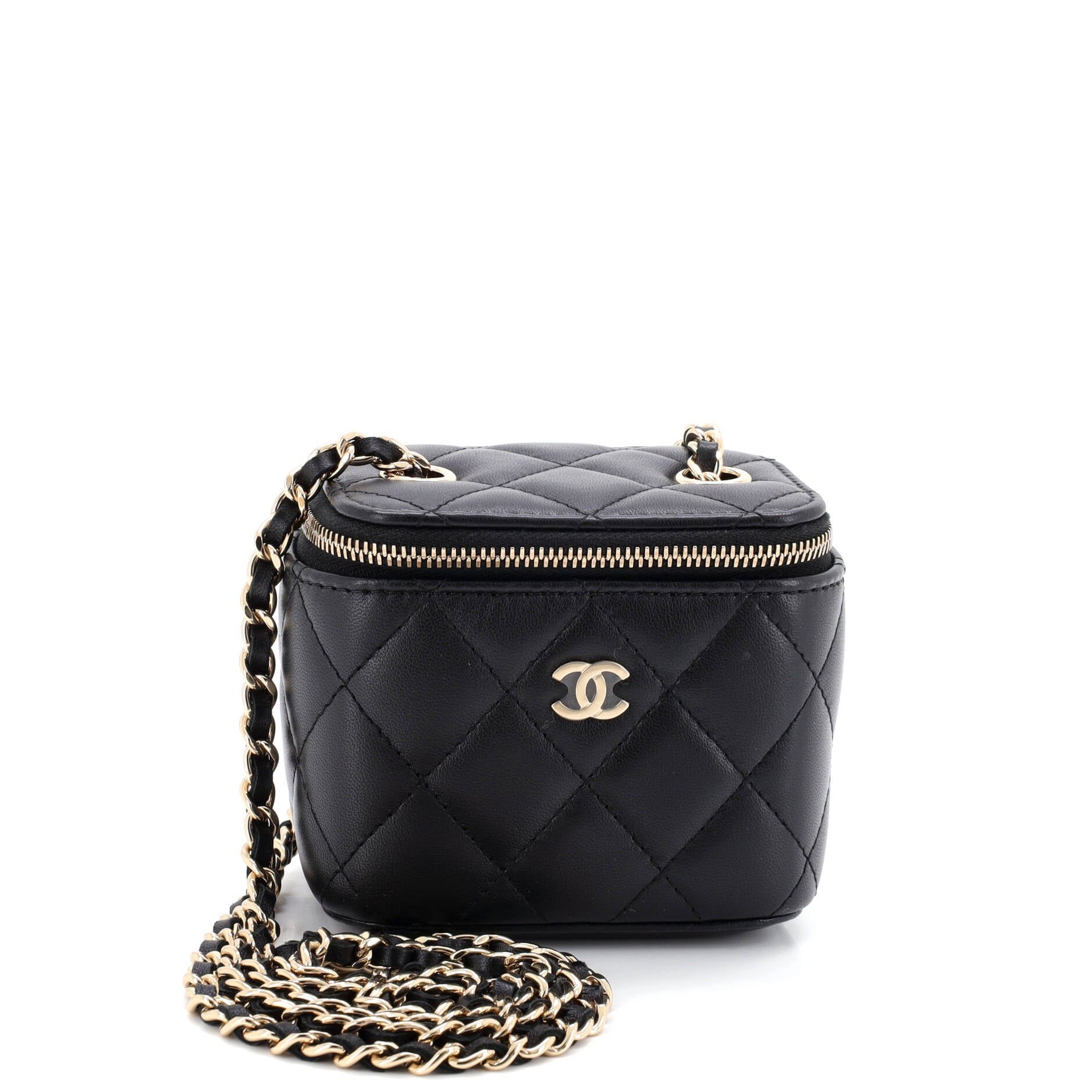 Chanel Classic Vanity Case with Chain Quilted Lambskin Mini