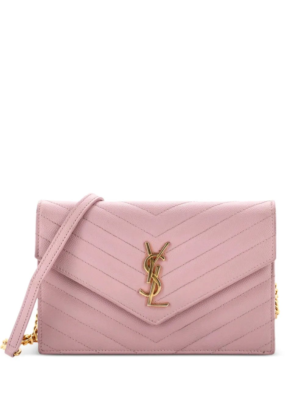 Classic Monogram Wallet on Chain Matelasse Chevron Leather Small crossbody bag
