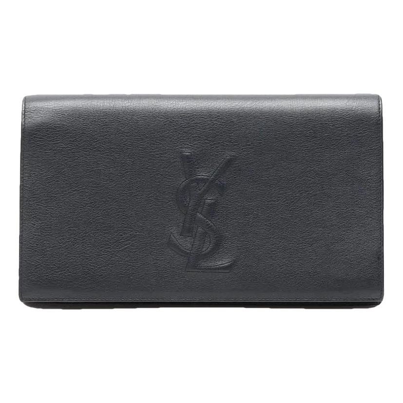 Leather clutch bag
