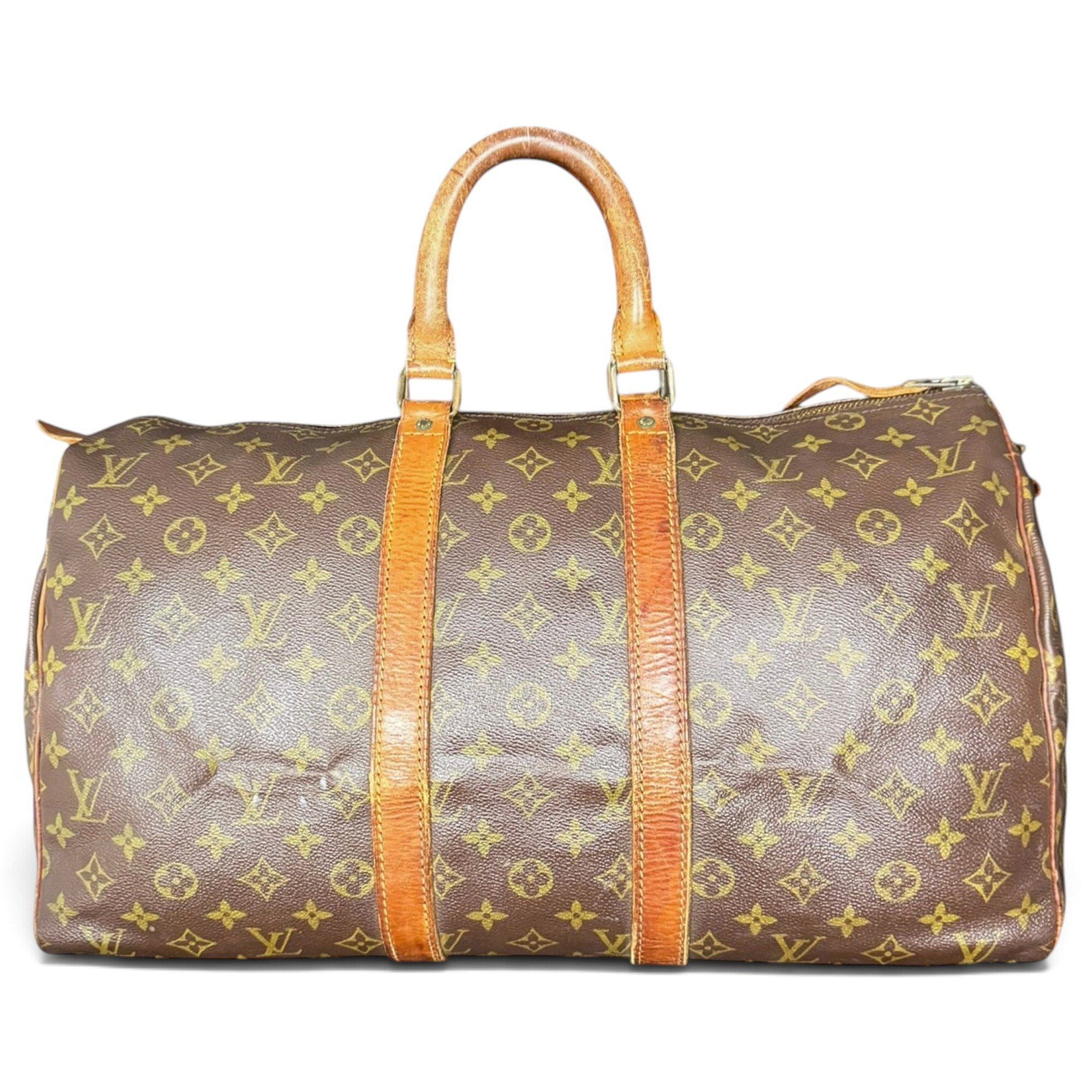 Keepall leather travel bag