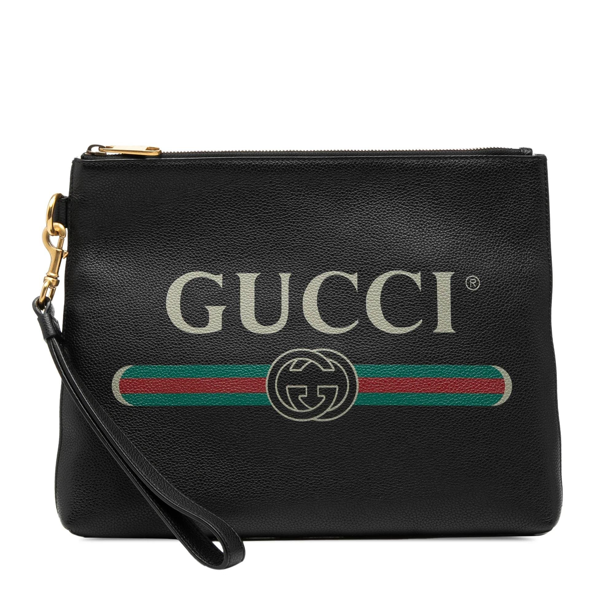 Leather clutch bag