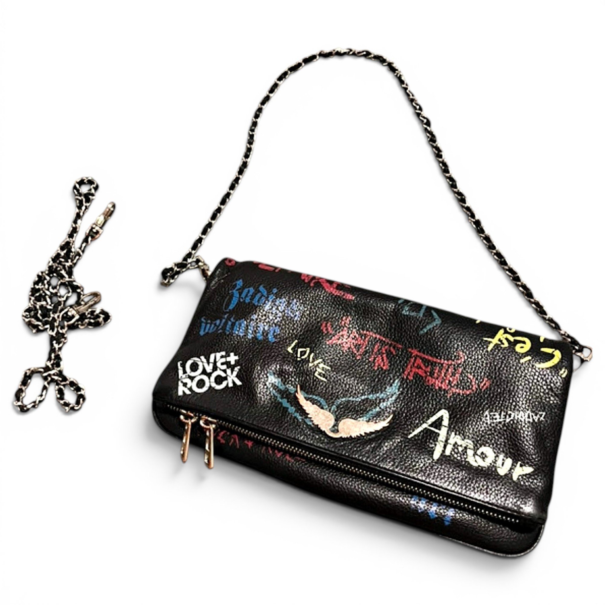Rock leather crossbody bag
