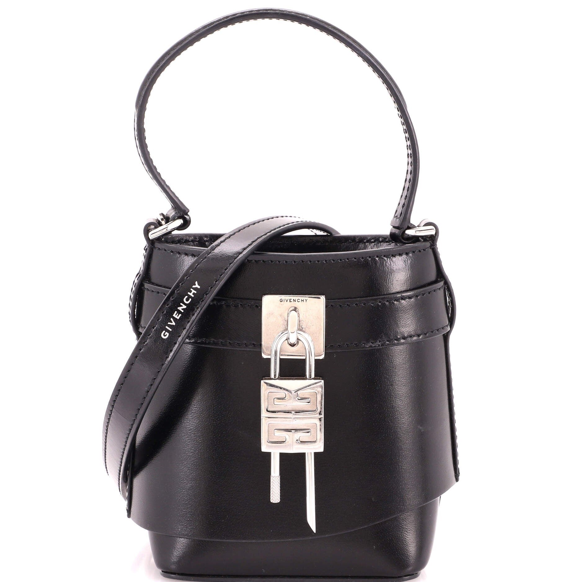 GV Shark Lock Bucket Bag Leather Micro