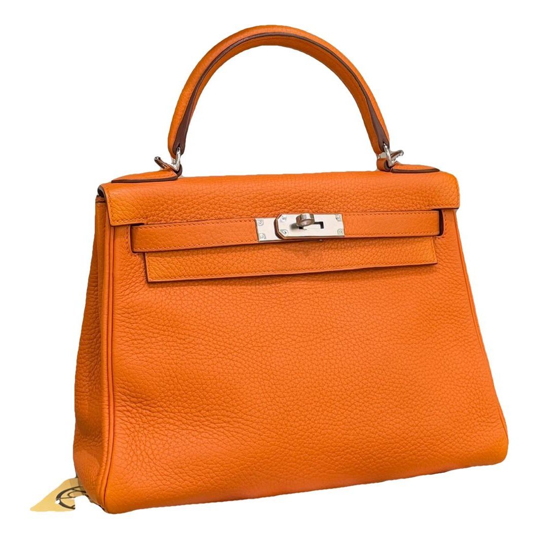 Hermes Kelly 28 Handbag Orange
