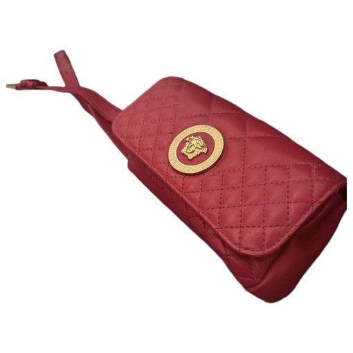 Leather clutch bag
