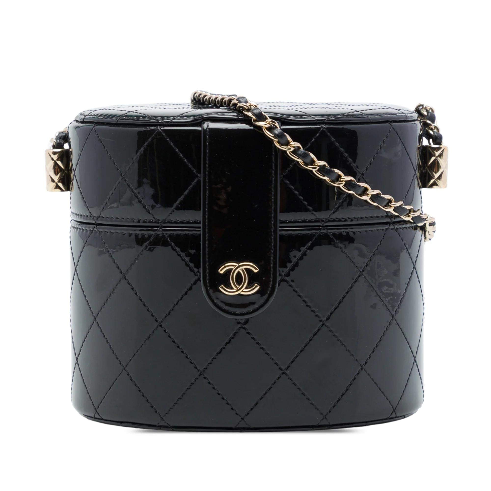 Vanity patent leather handbag
