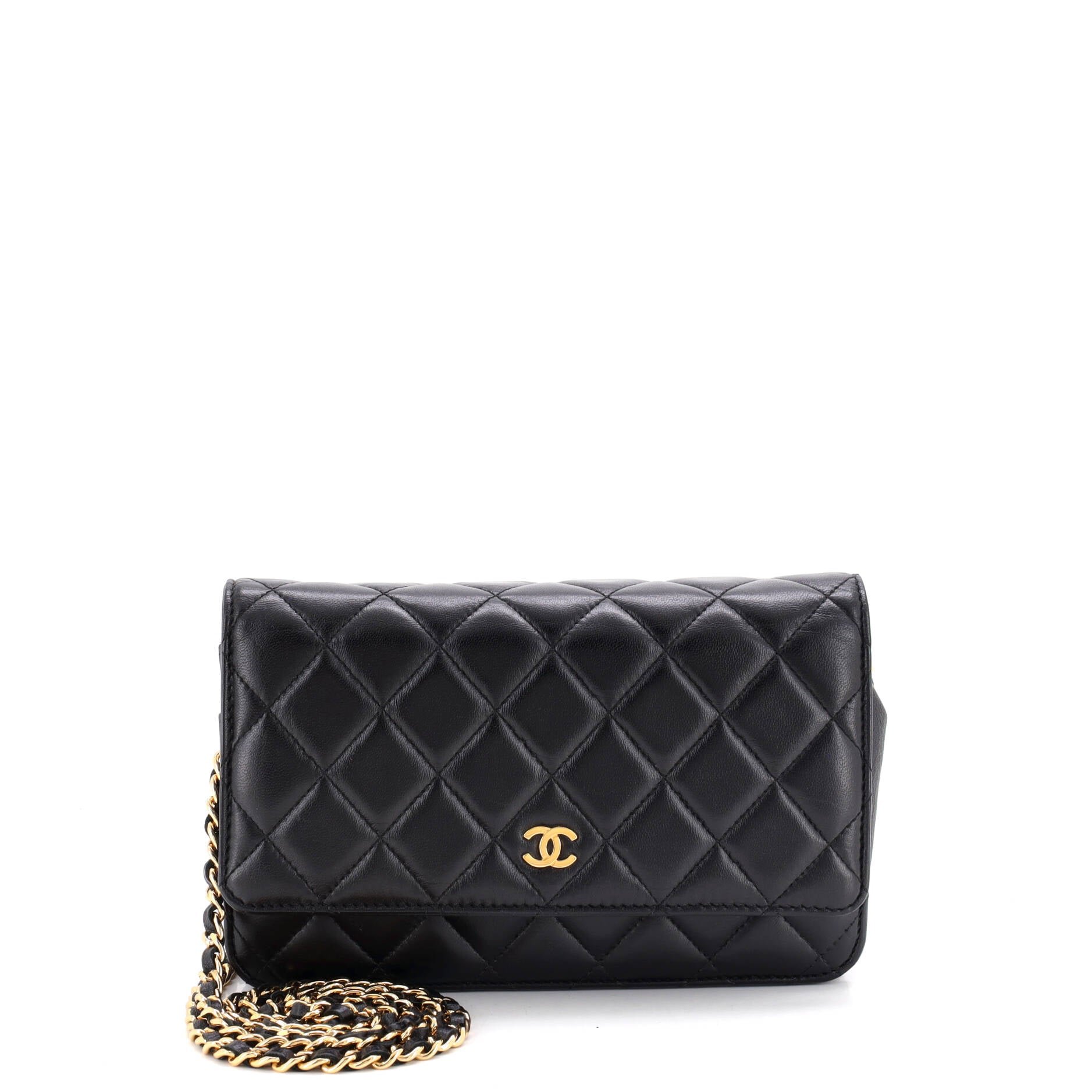 Wallet on Chain Quilted Lambskin