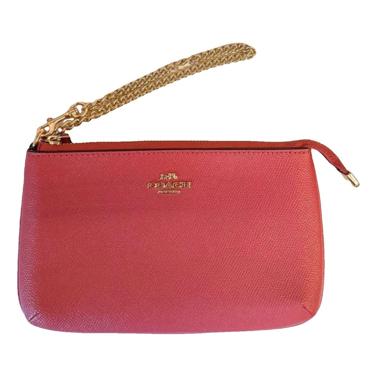 Leather clutch bag