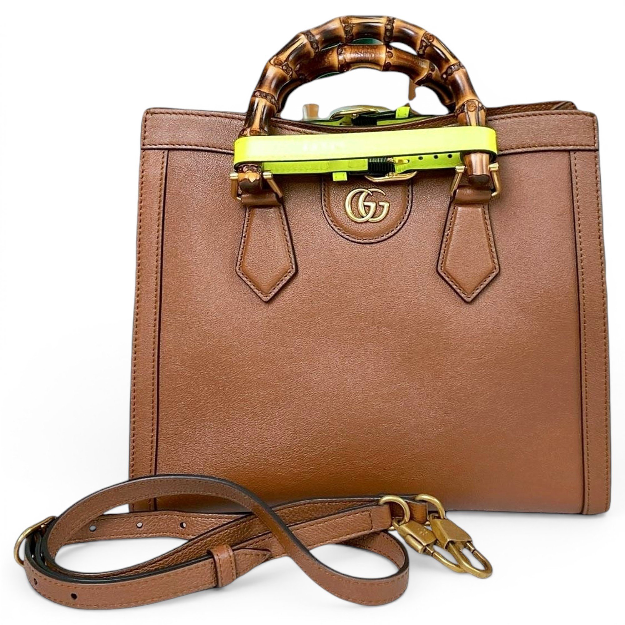 Diana Bamboo leather handbag