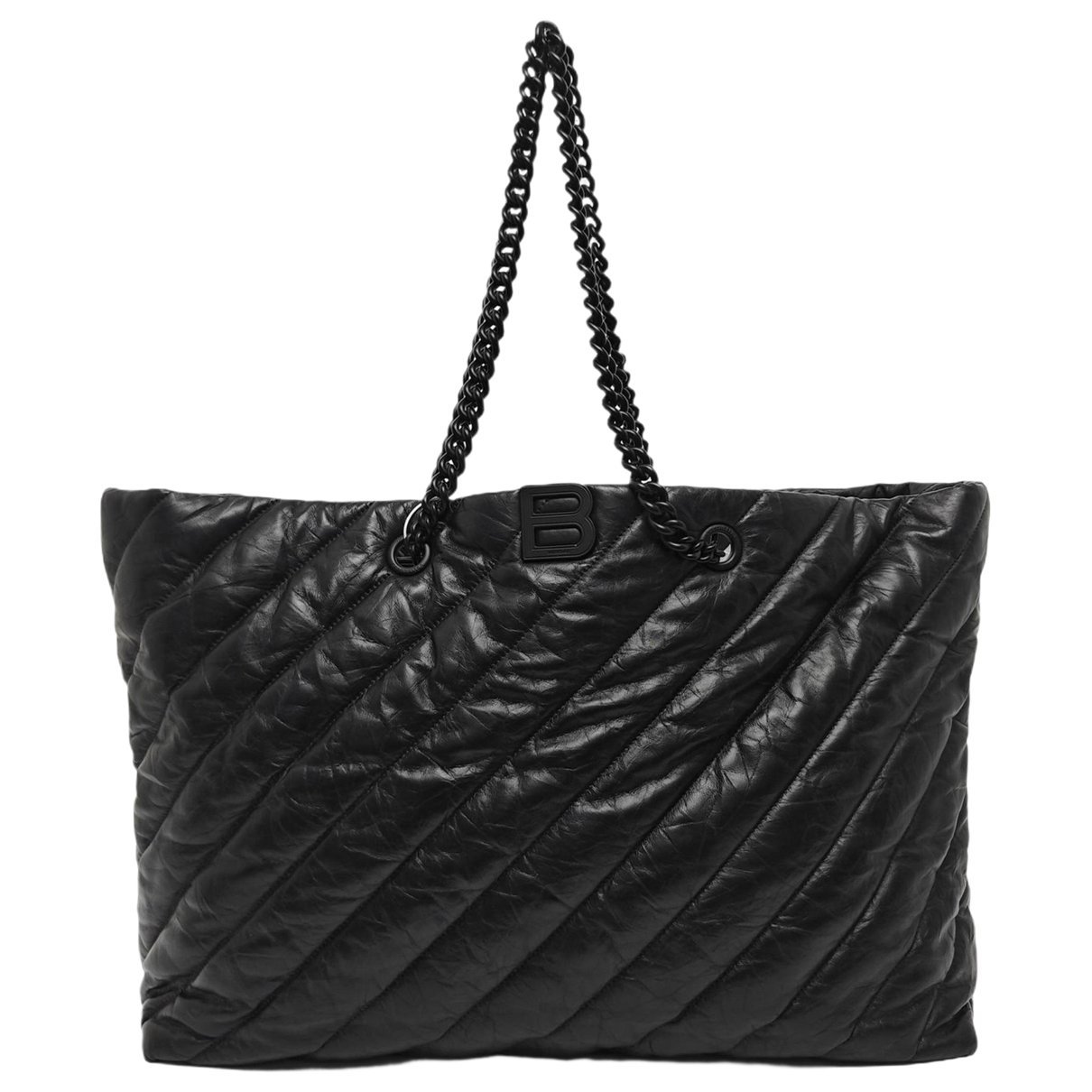 Crush leather handbag