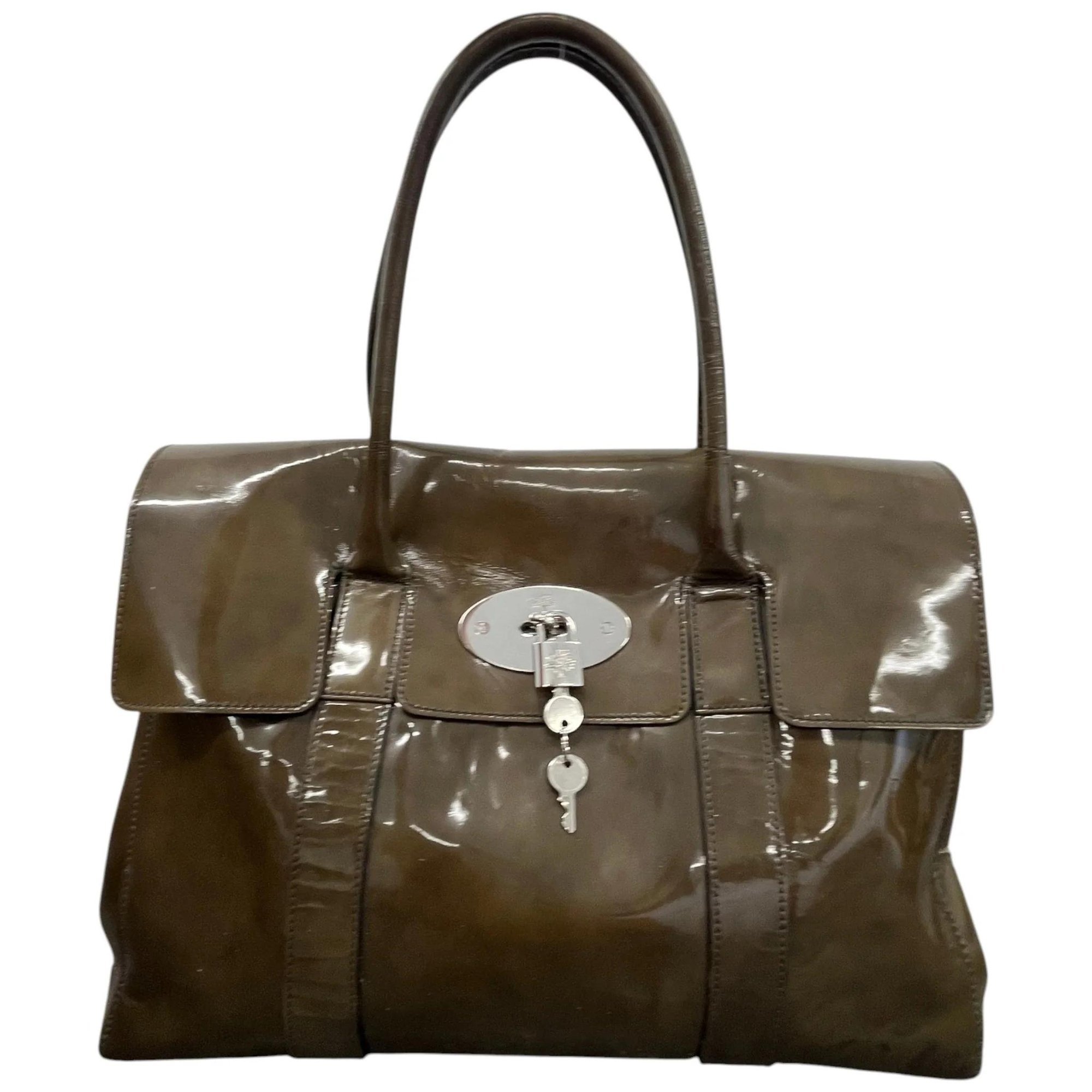 Patent leather handbag