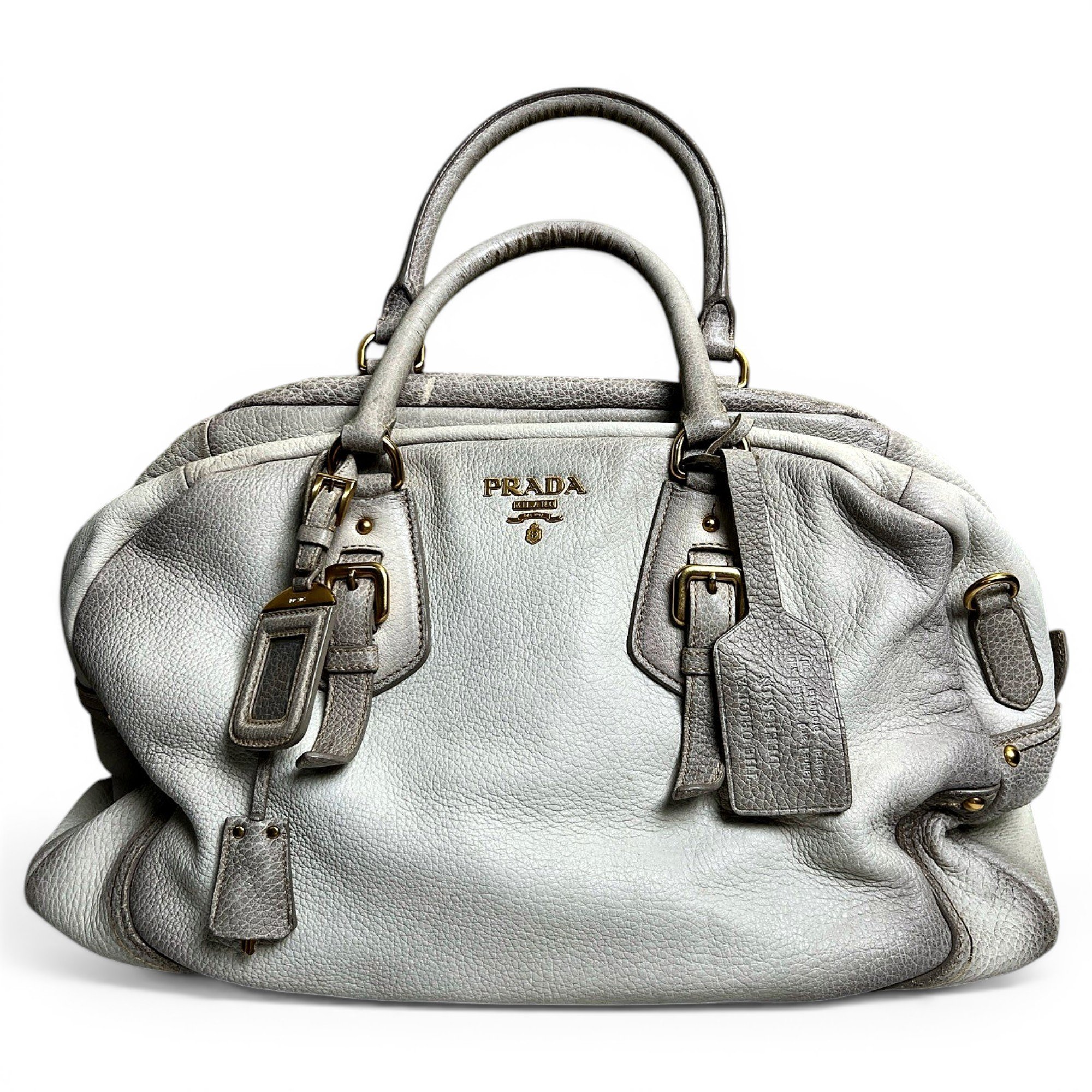 Leather bowling bag