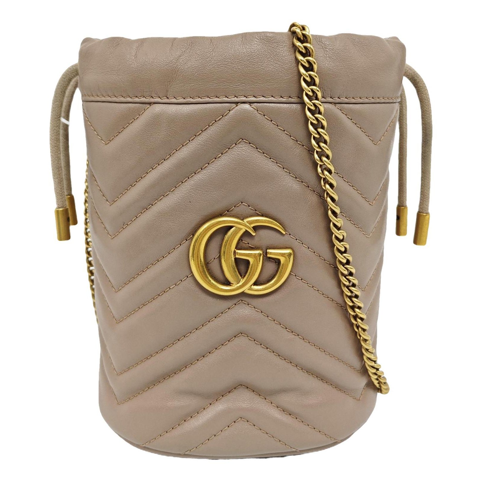 GG Marmont Chain Bucket leather crossbody bag