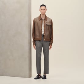 "Devant cuir" buttoned jacket