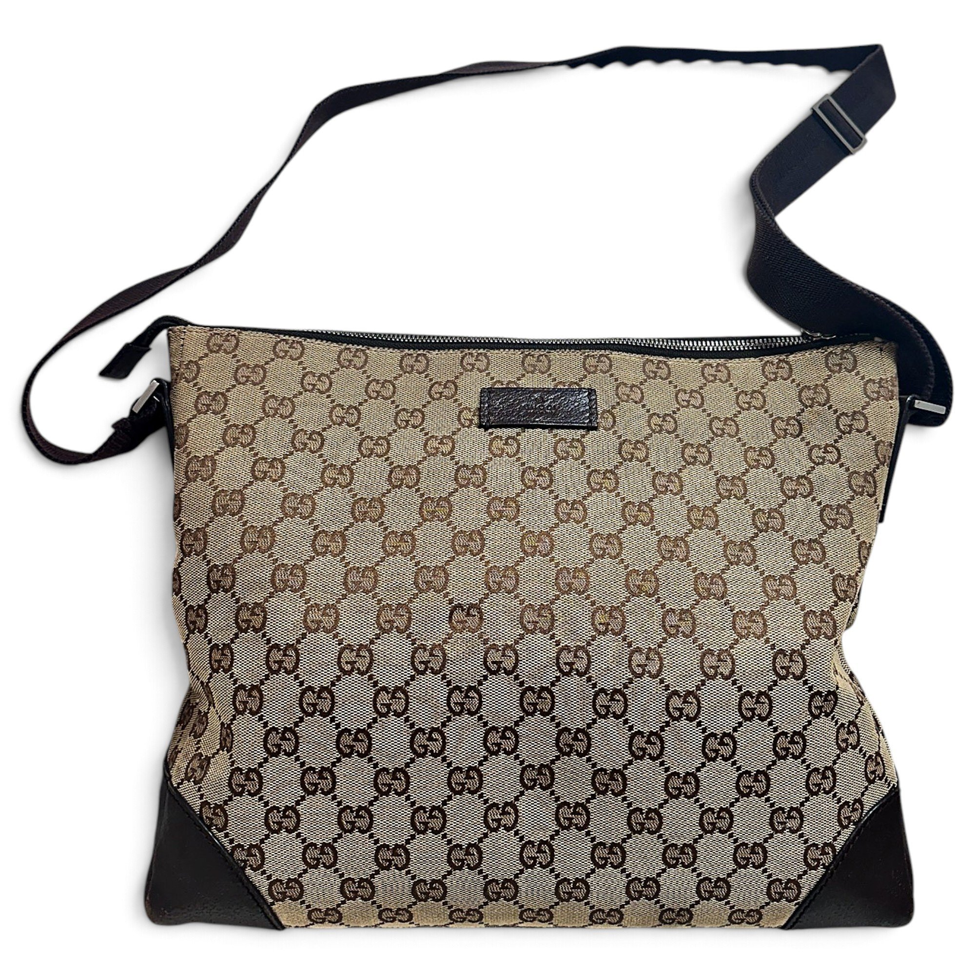 Horsebit 1955 Messenger leather handbag