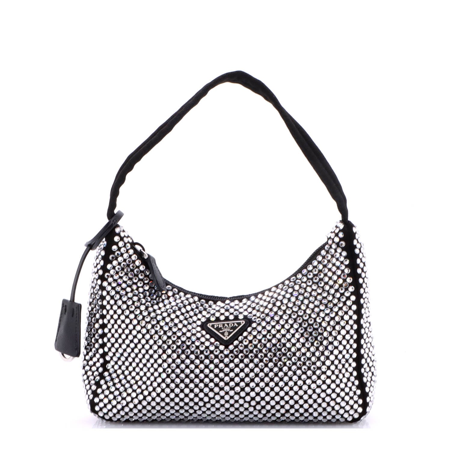 Re-Edition 2000 Hobo Crystal Embellished Satin Mini