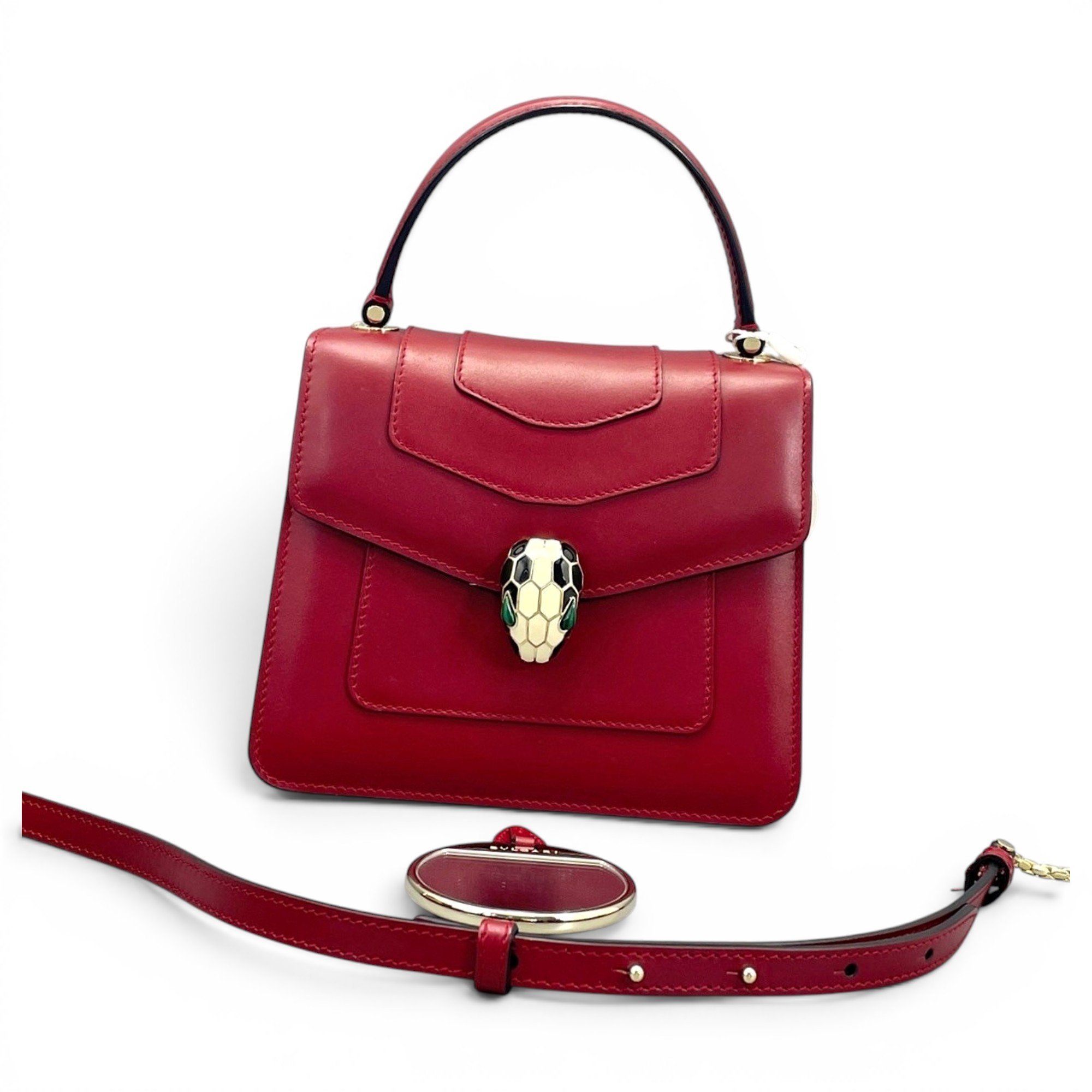 Serpenti leather handbag