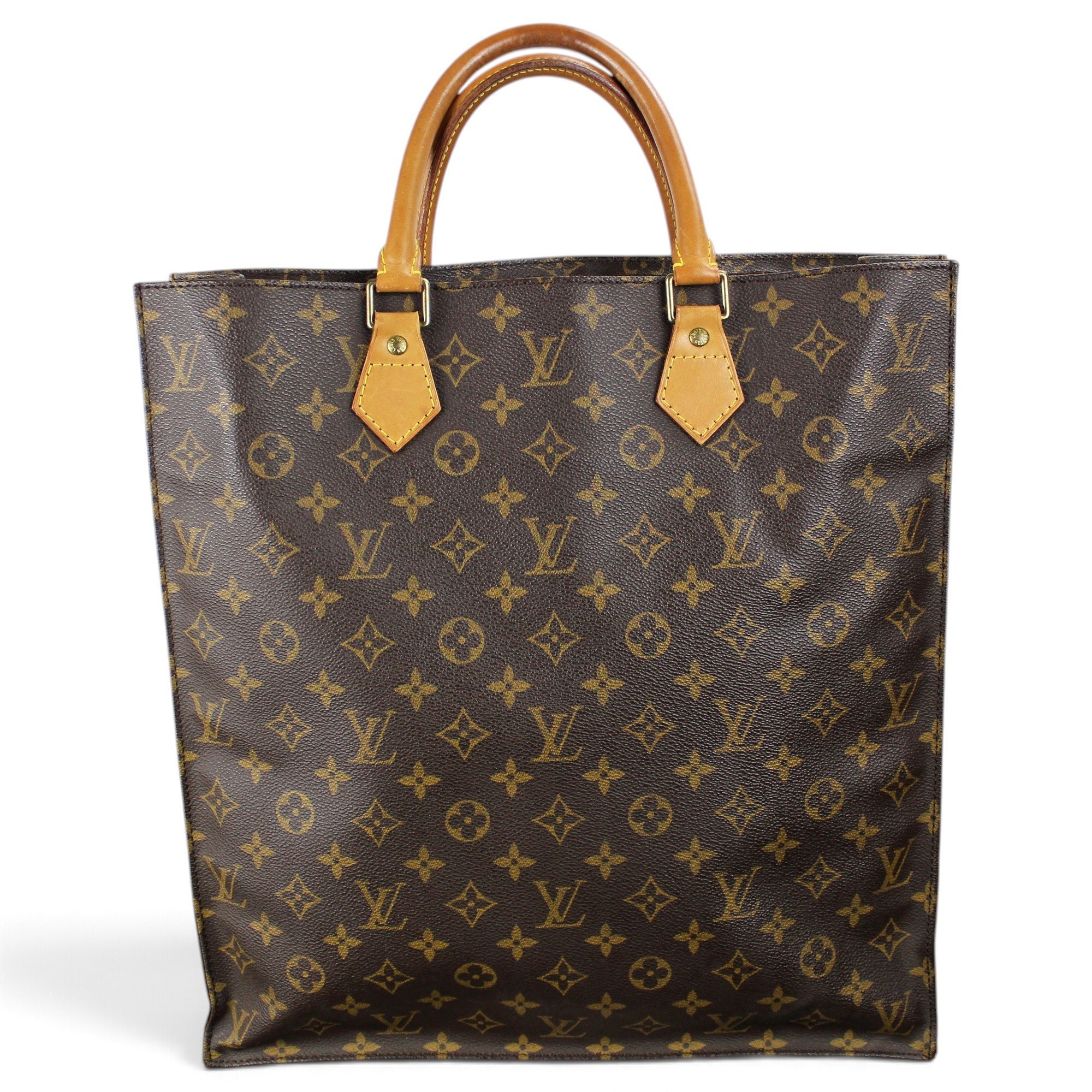 Plat leather handbag