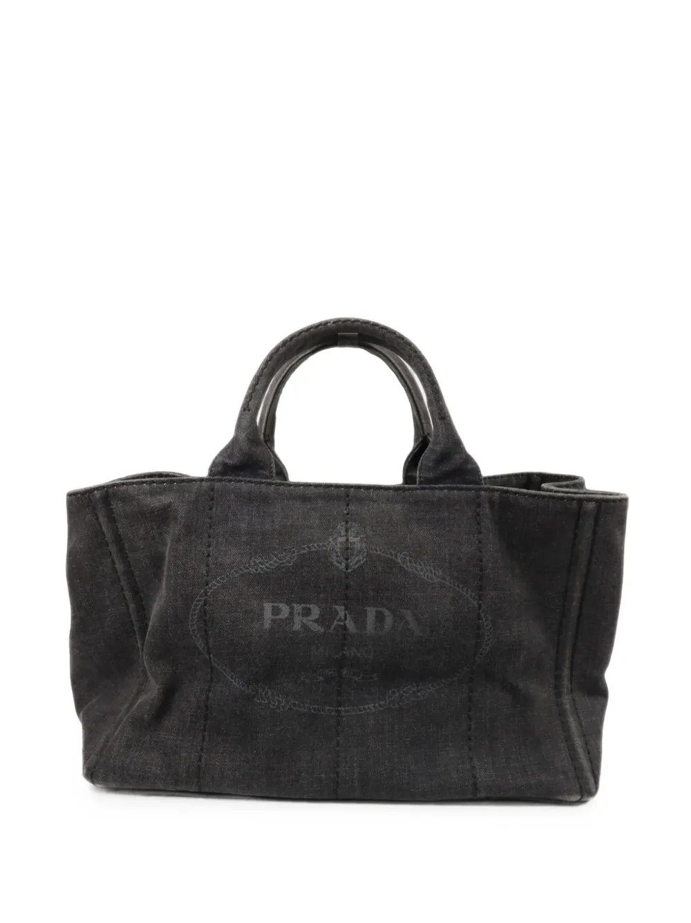 logo-print tote bag