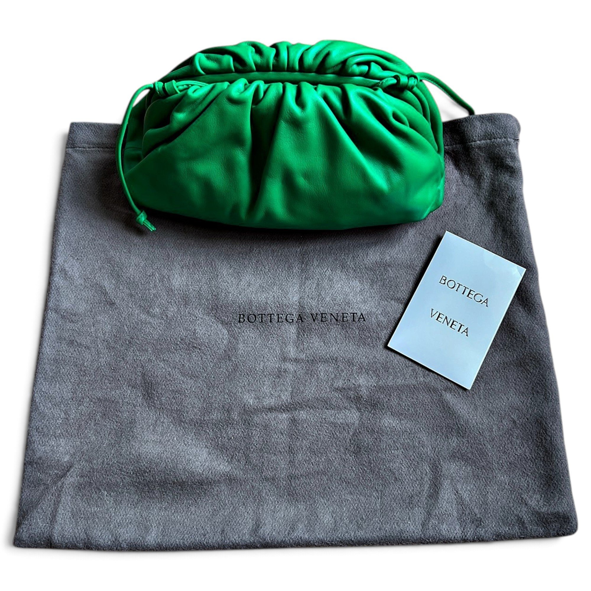 Pouch leather clutch bag