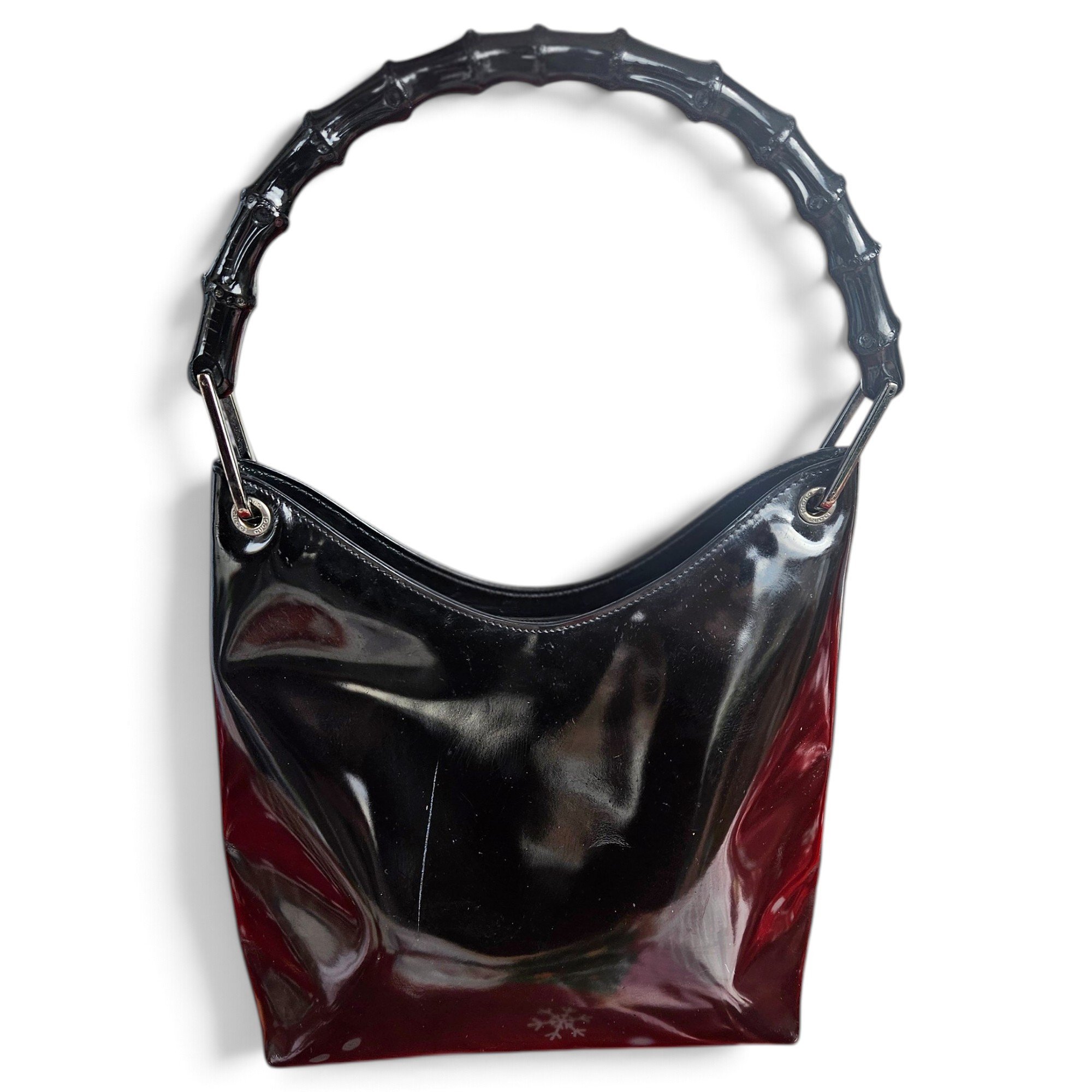 Vintage Bamboo Hobo patent leather handbag
