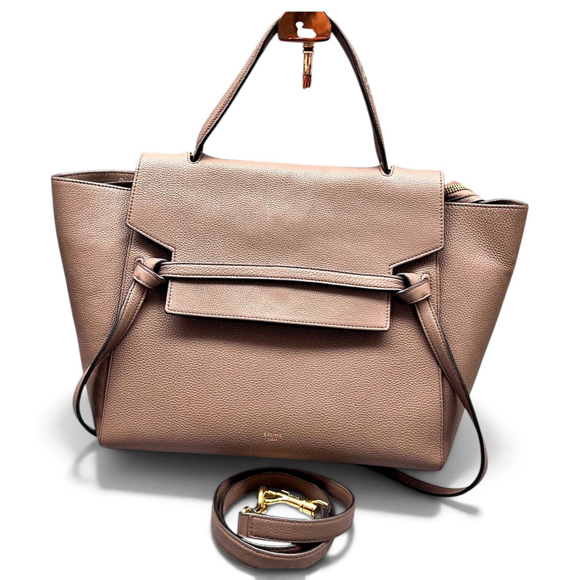 Belt leather handbag