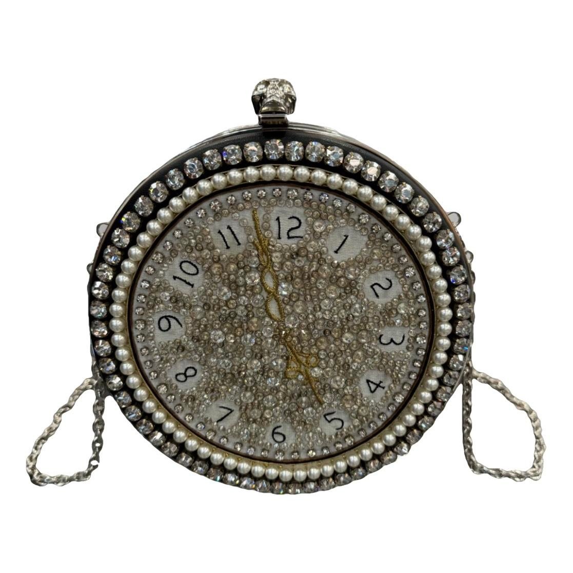 Skull leather crossbody bag