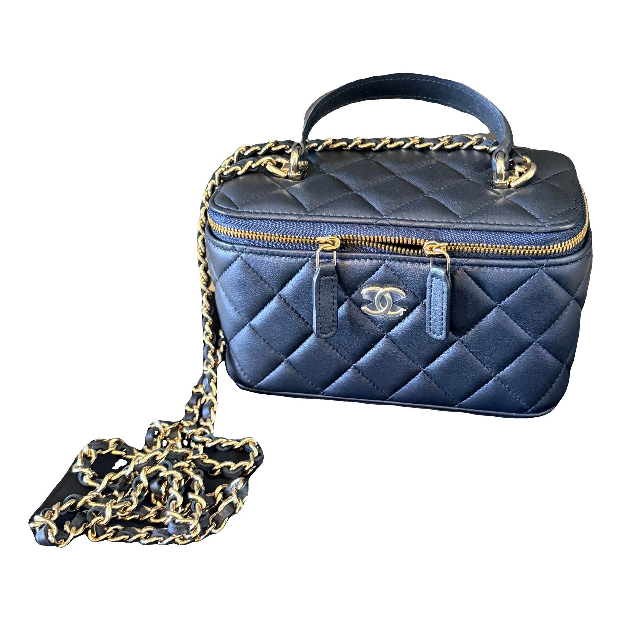 Vanity leather handbag