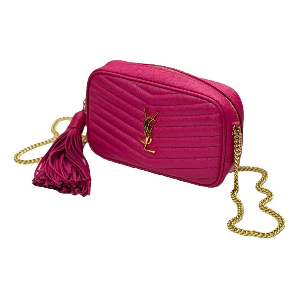 Camera Lou leather crossbody bag