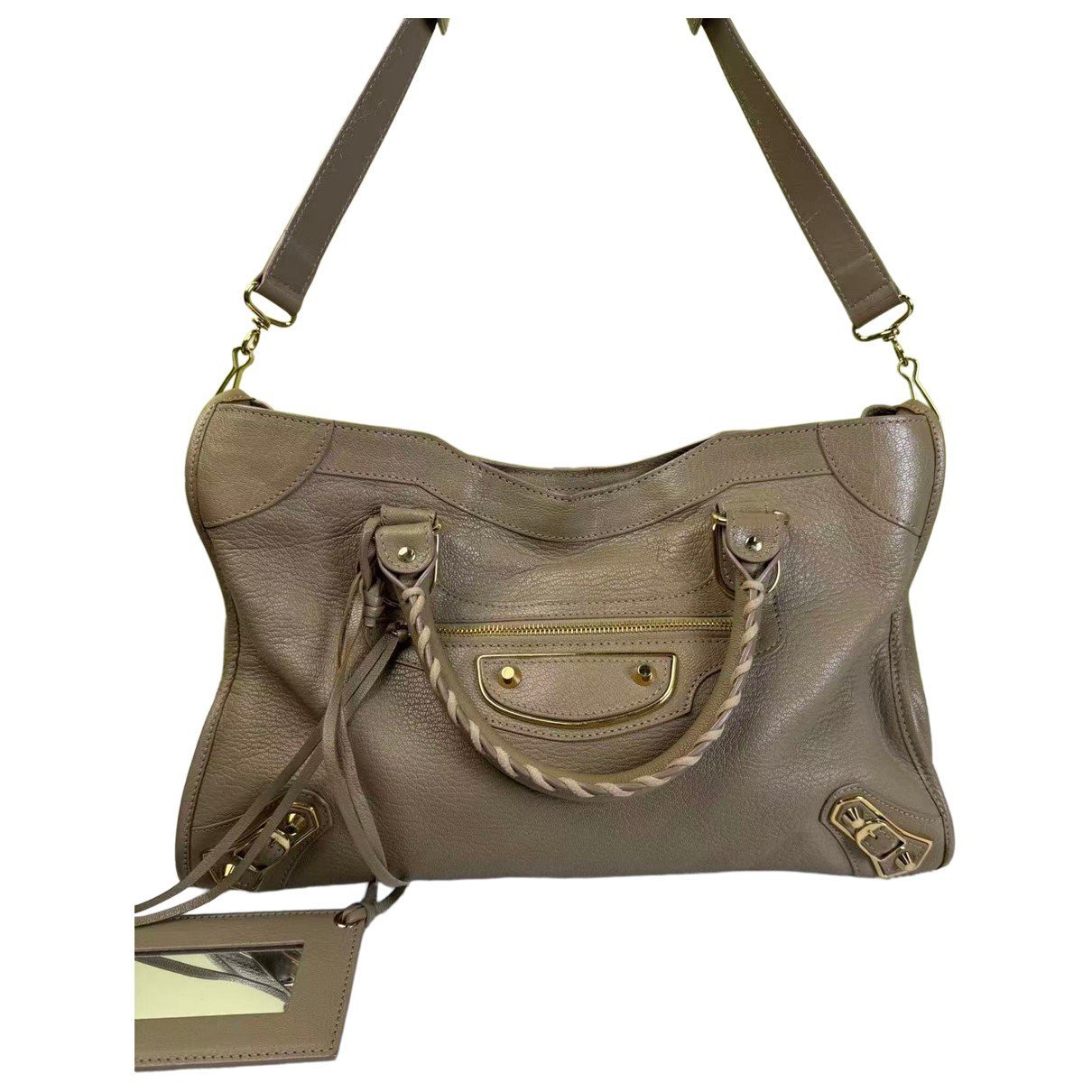 City leather handbag