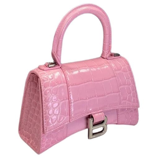 Hourglass leather crossbody bag