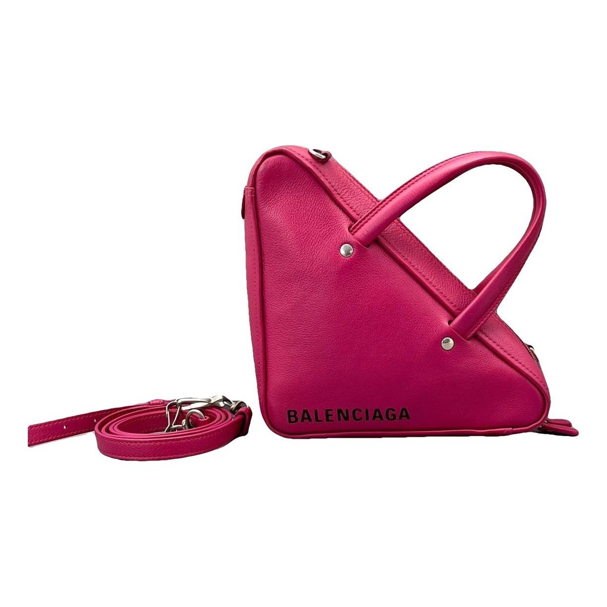 Triangle leather handbag