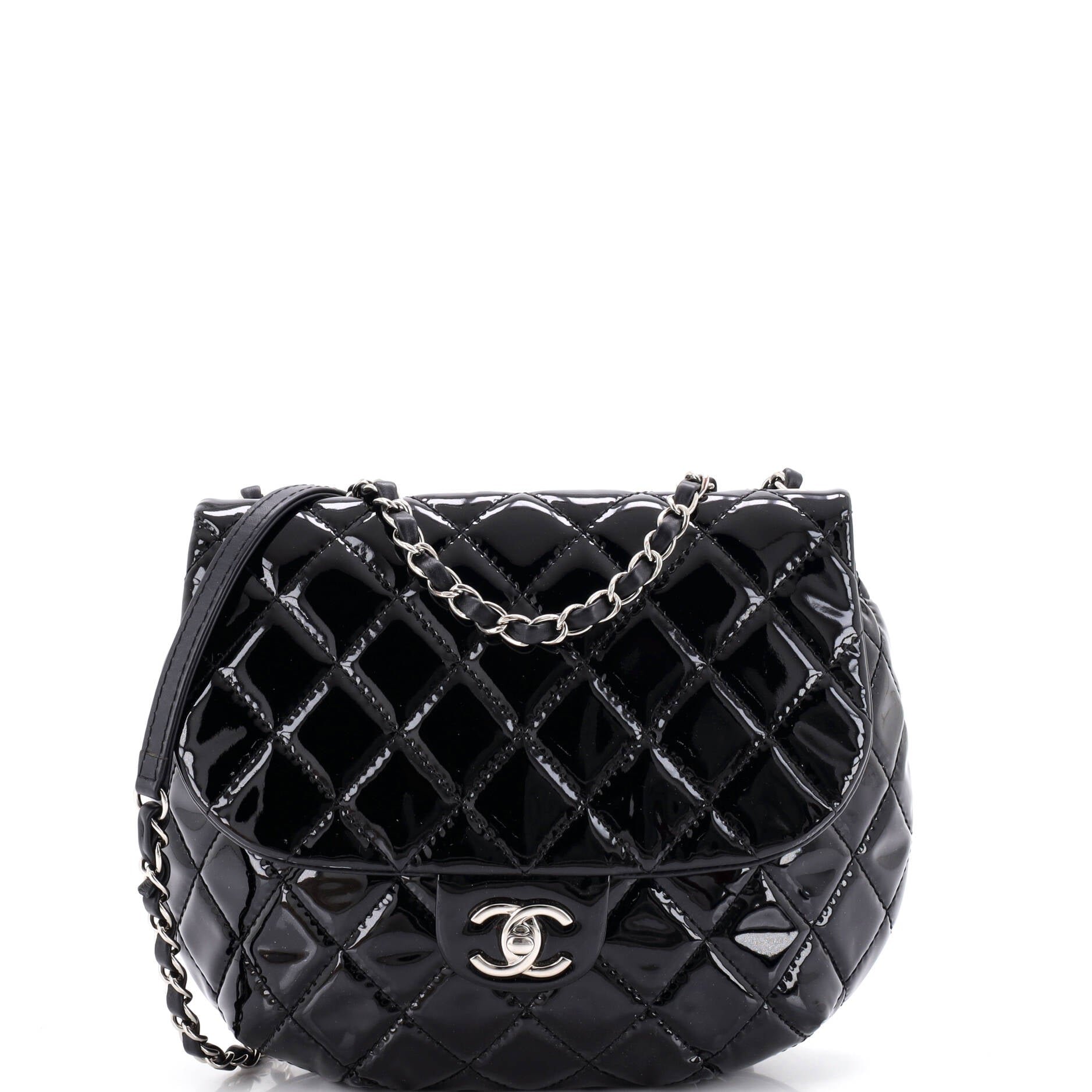 Dubai Messenger Bag Quilted Patent Medium