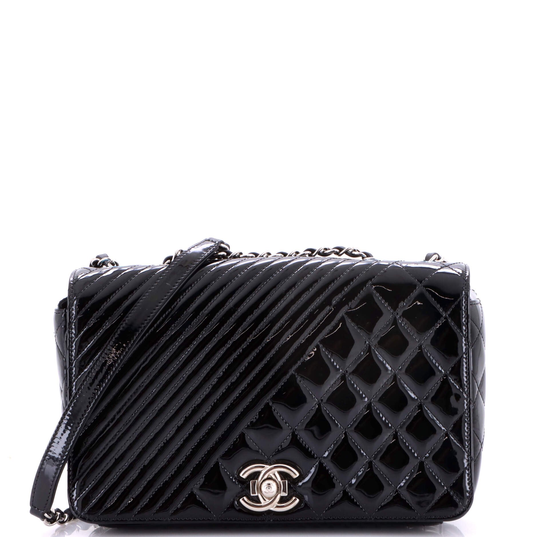Coco Boy Flap Bag Quilted Patent Medium