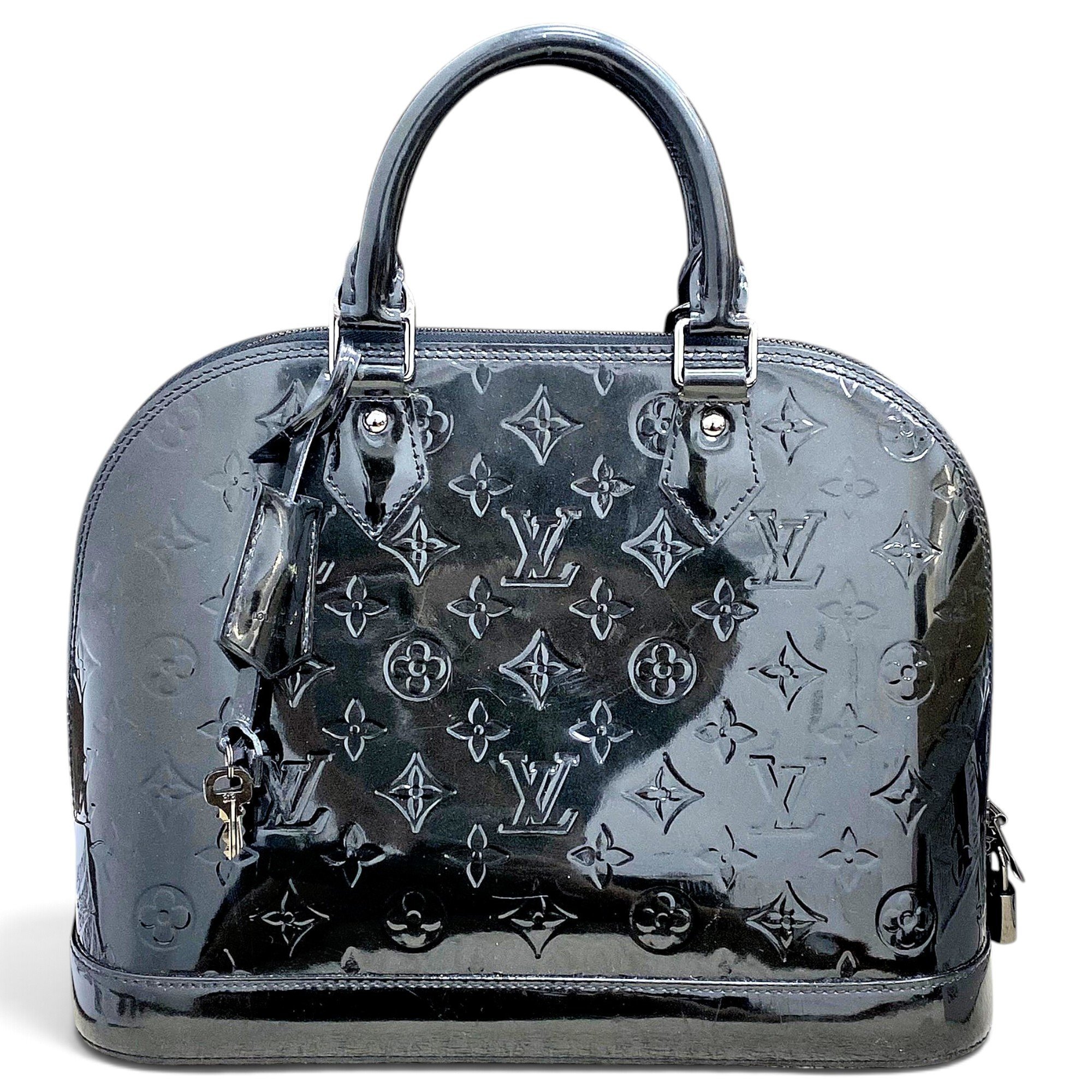 Louis Vuitton Alma patent leather handbag