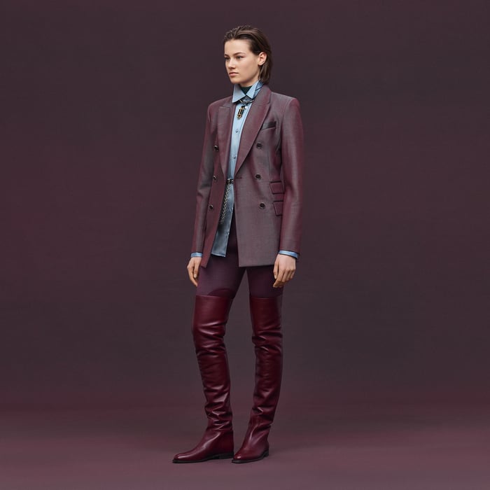 Rouge Bordeaux Wraparound Suit Jacket