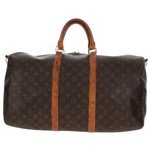 Keepall leather travel bag