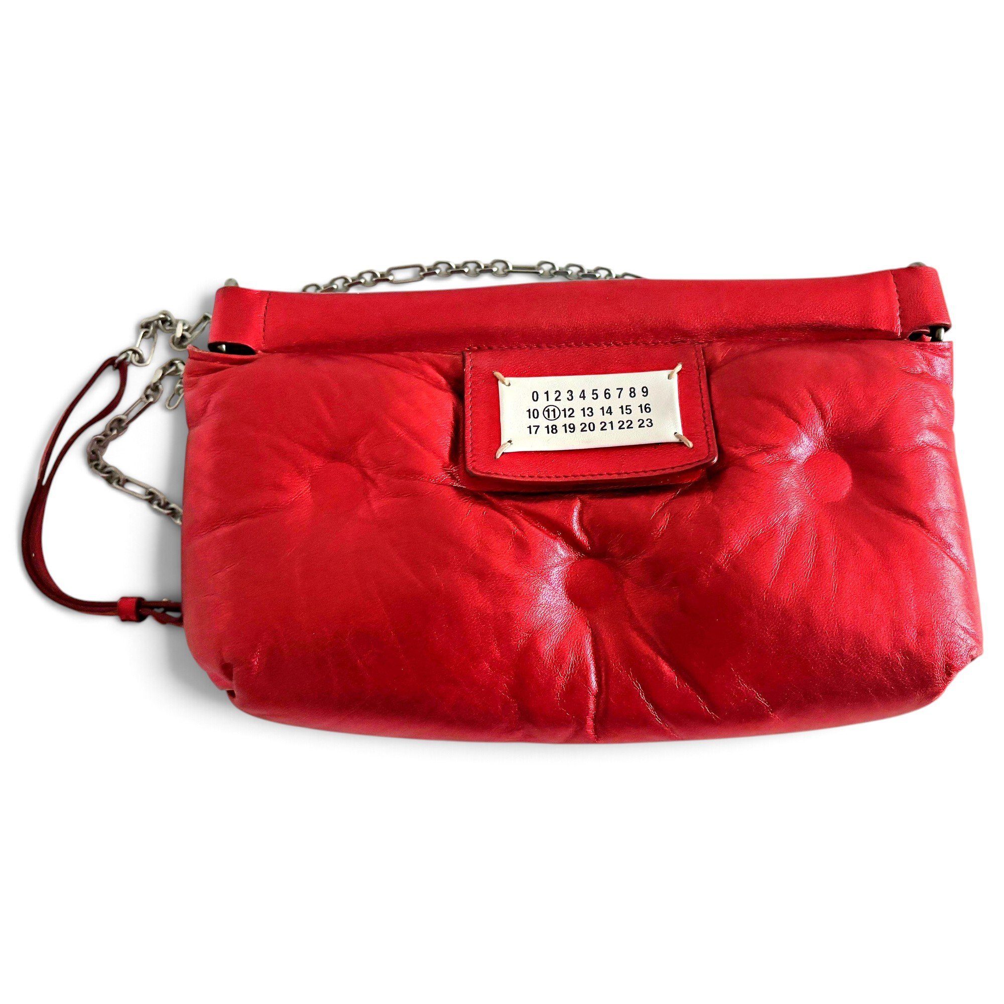 Leather clutch bag