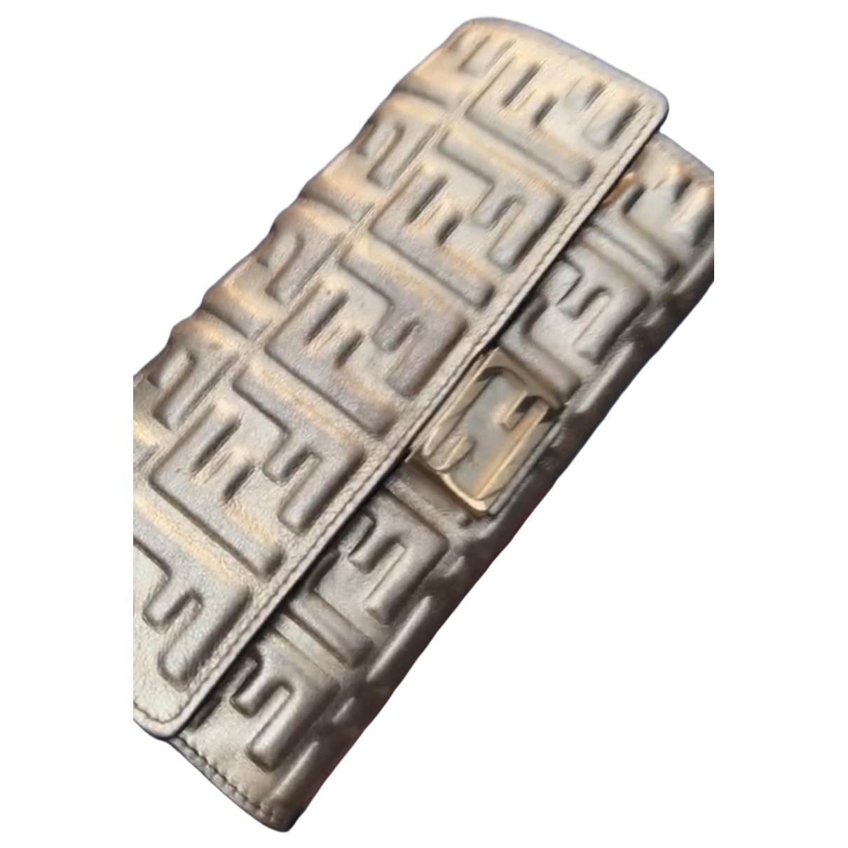 Baguette leather clutch bag